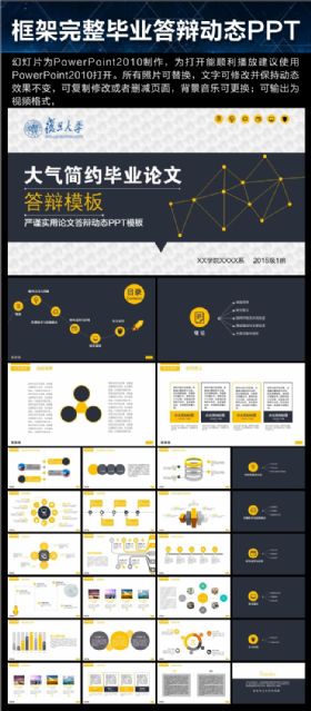 框架完整的论文答辩课题PPT模版