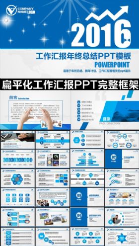 扁平化2016年述职报告年终总结PPT