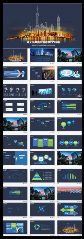 电子商务信息城市类PPT模板