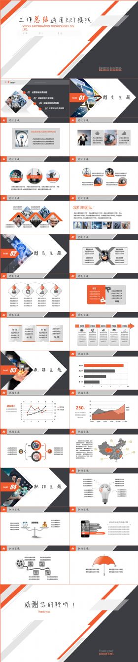 现代简约商务工作总结汇报PPT模板