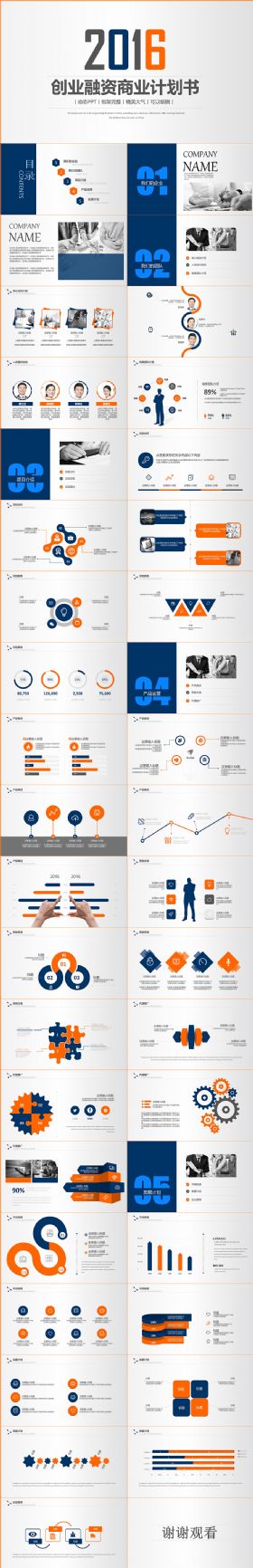 2016创业融资商业计划动态PPT模板