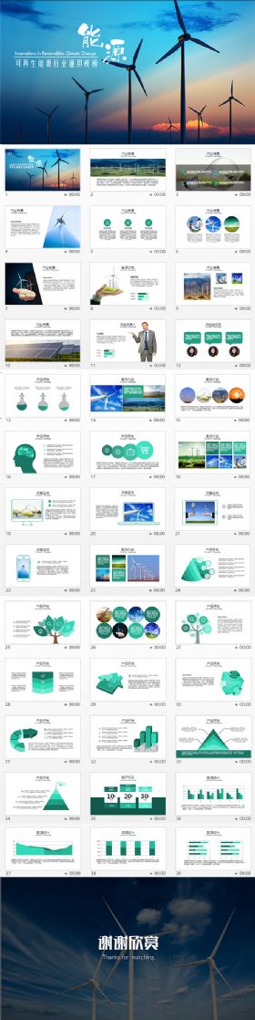 可再生能源环境保护行业通用PPT模板