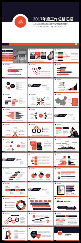 2017年终工作总结新年计划PPT模板