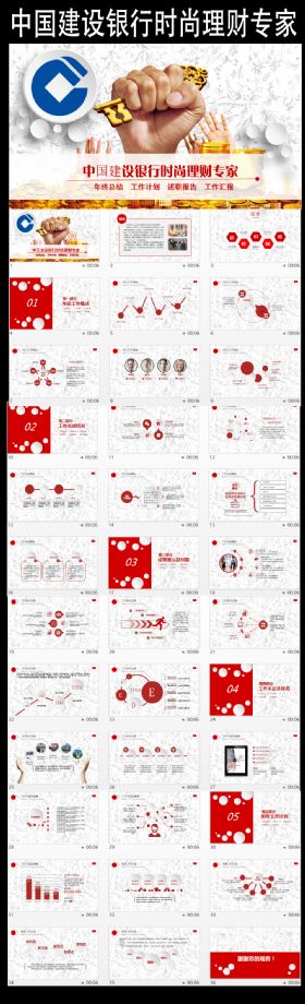 中国建设银行时尚理财专家PPT模板