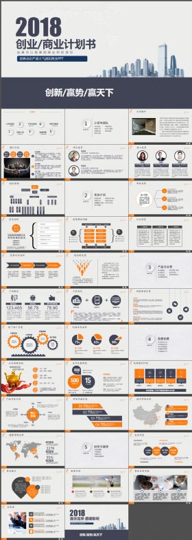 创业融资招商商业计划书PPT通用模板