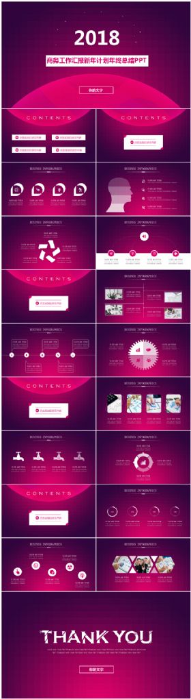 商务工作汇报新年计划年终总结PPT