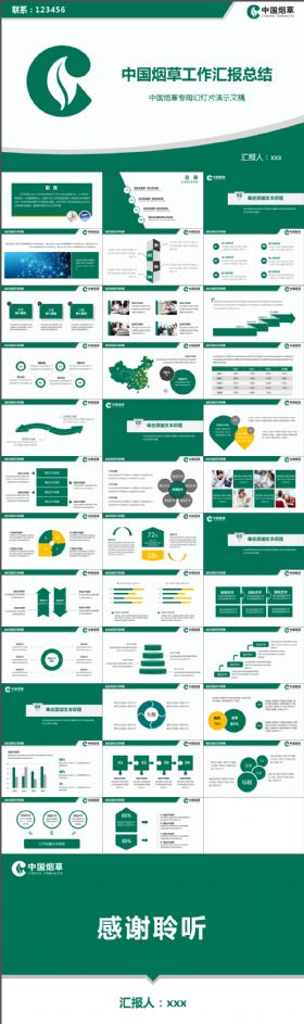 局烟草专卖工作汇报中国烟草PPT模板