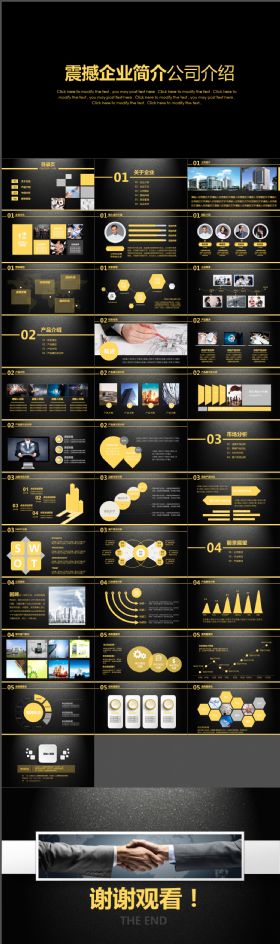 震撼企业简介公司PPT模版
