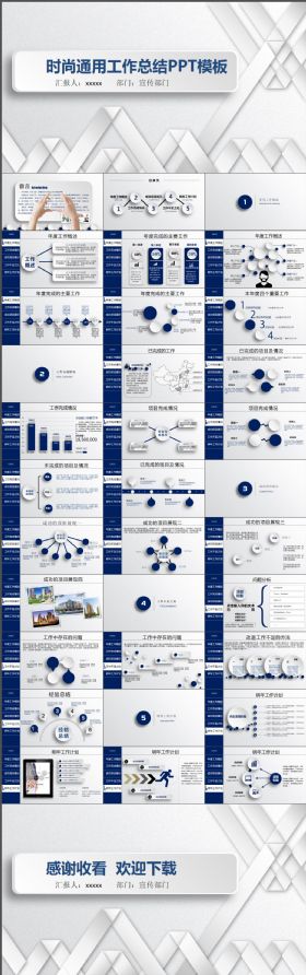 2016商务年终工作总结汇报PPT模板