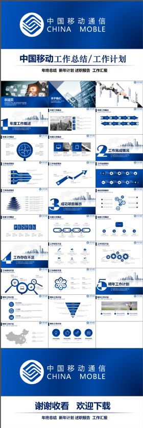 中国移动工作计划 工作总结 工作汇报ppt