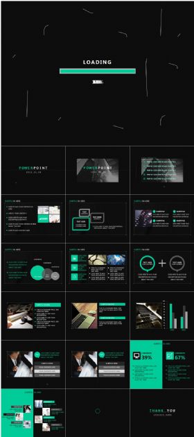 高级动态系统风格商务会议通用PPT模板