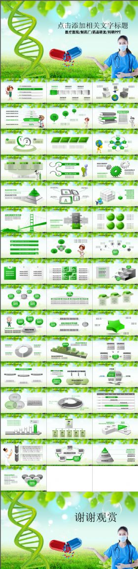 医院医生医疗卫生医药公司制药厂PPT模板