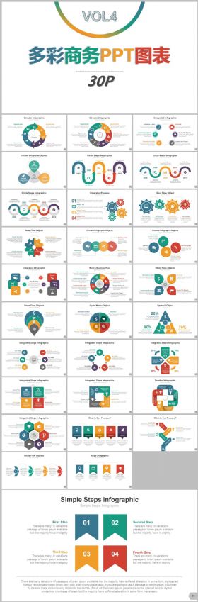 多彩商务PPT图表第4弹