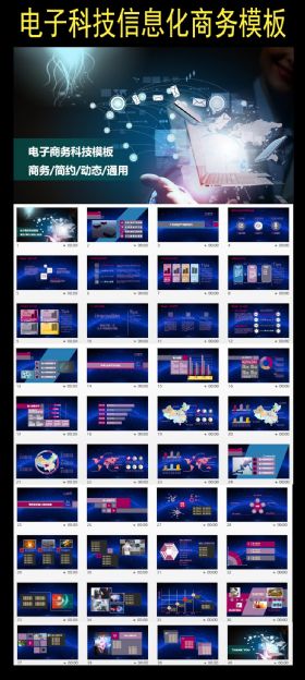 电子信息商务科技PPT模板