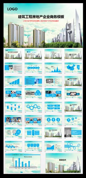 建筑工程房地产企业商务PPT模板