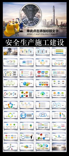 建筑工业施工安全生产PPT模板