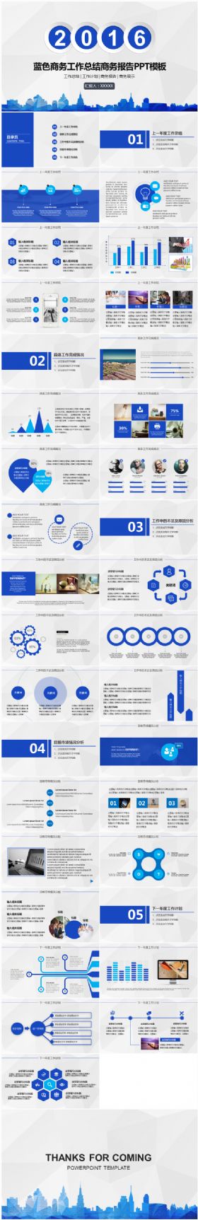 工作总结汇报年终计划商业计划通用PPT模板