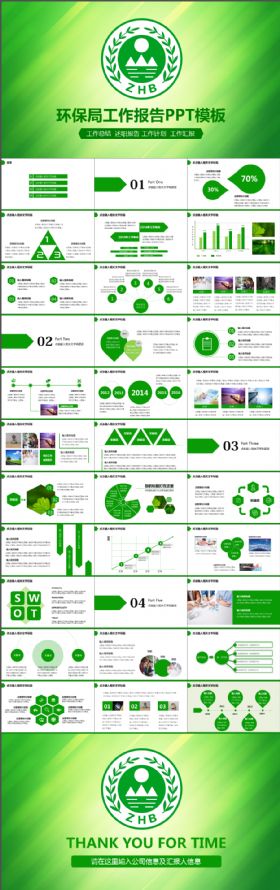 绿色节能低碳工作计划环保局PPT模板