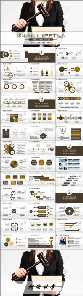 大气律师法律工作ppt动态模板法院模板
