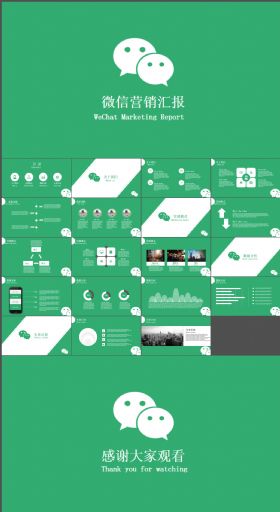公司营销利用微信平台ppt动态模版