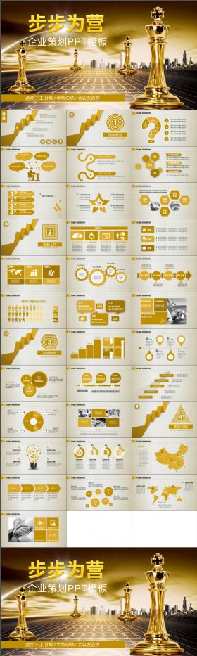 步步为营企业策划PPT模板