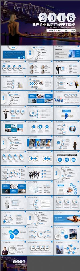 建筑地产公司工作总结PPT