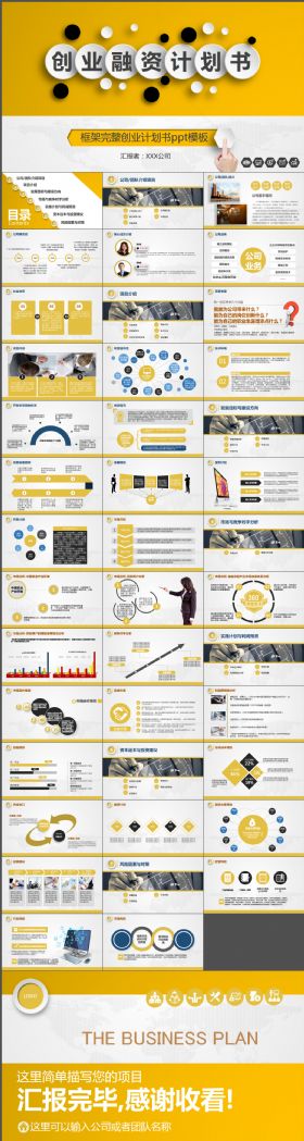 框架完整商业融资计划书PPT