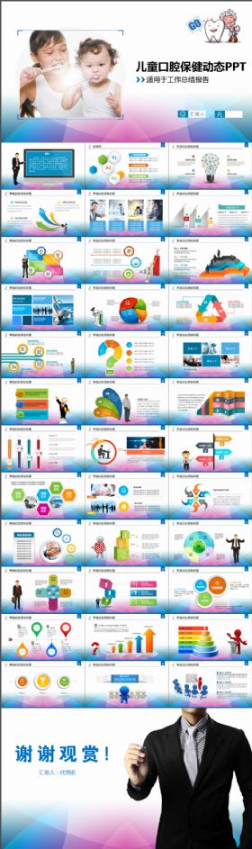 爱护牙齿牙医牙科儿童口腔保健ppt模板