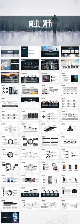 商业计划书、贸易、市场、项目展示PPT模板 