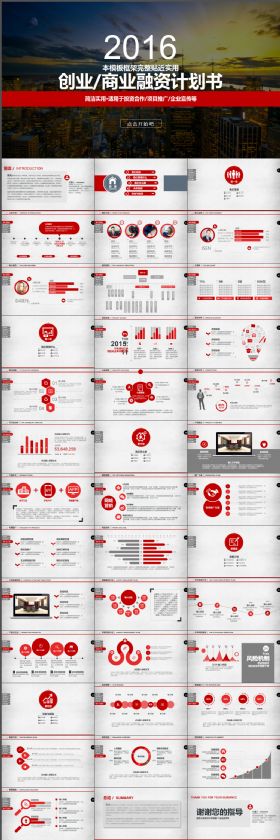 震撼创业融资商业计划动态PPT模板