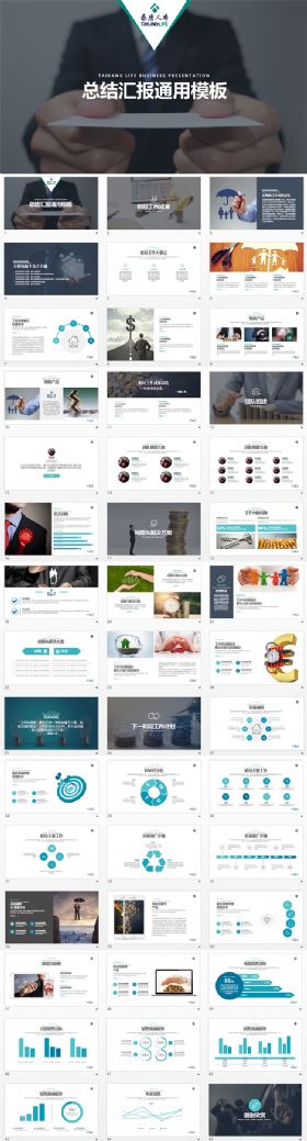 泰康人寿保险公司工作总结汇报通用PPT模板