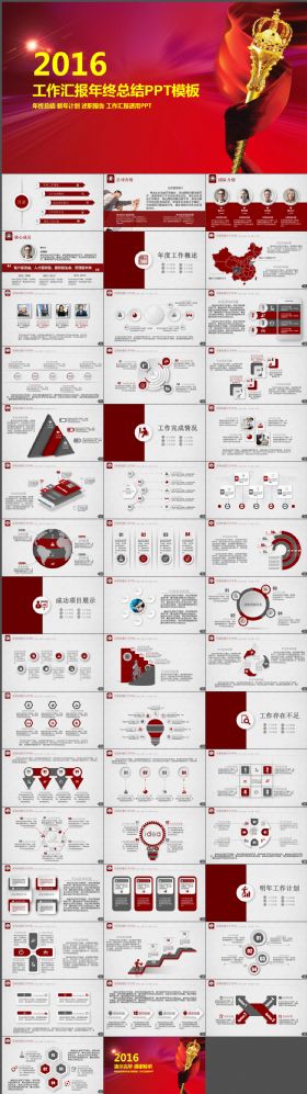 2016化工作汇报工作总结年终总结PPT模板