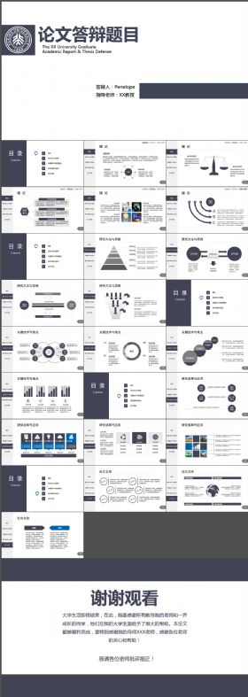 简约实用毕业论文答辩PPT