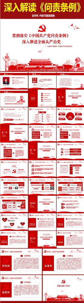 完整全面 中国共产党问责条例学习解读PPT模板