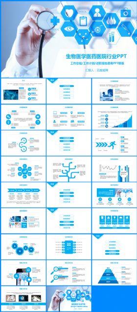 生物医学医药行业工作总结计划述职报告PPT