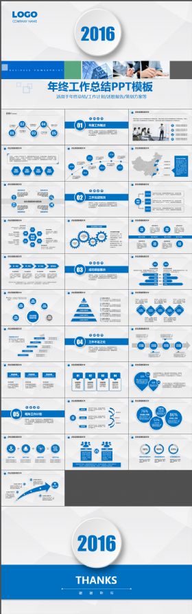 年终工作总结汇报PPT动态模板
