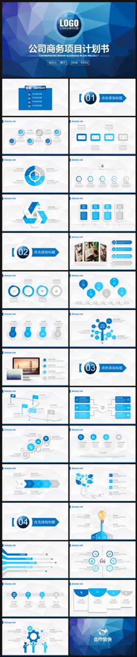 [特价]微立大气公司商业项目计划书营销策划书PPT模板
