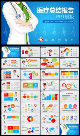 女医生医疗终结PPT模板