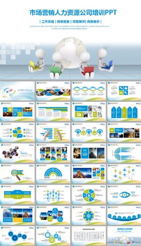 市场营销人力资源公司培训工作报告ppt模板
