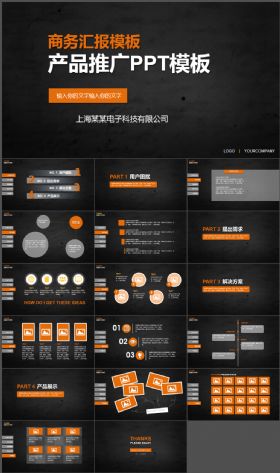 【商务PPT】黑色大气商务汇报产品推广PPT模板