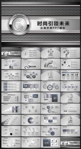 质感苹果公司总结报告PPT模板