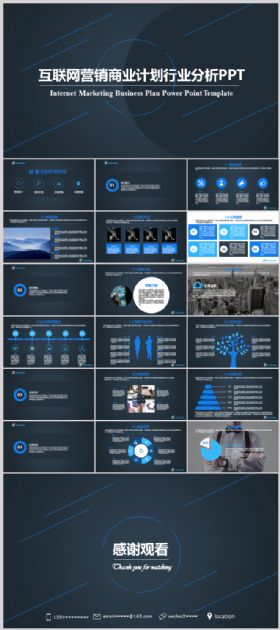 互联网营销策划方案商业计划书企业融资商务汇报通用PPT模板