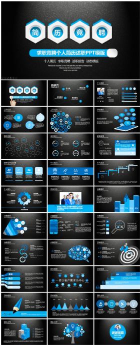 欧美商务通用岗位竞聘个人求职个人简历PPT
