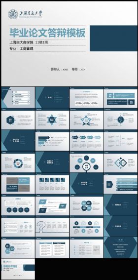 上海交通大学毕业论文答辩动态PPT模板下载