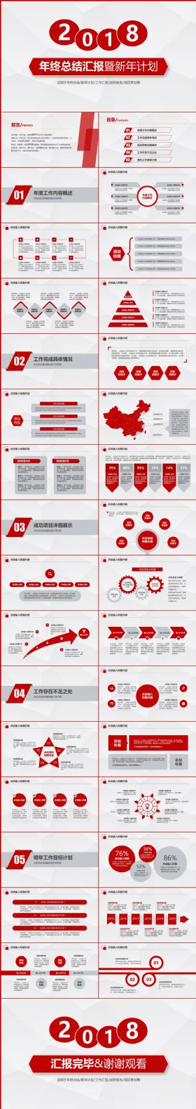 年终总结新年计划工作总结工作报告工作汇报商务通用PPT模板