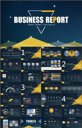 欧美震撼星空高端大气商务汇报PPT模板 