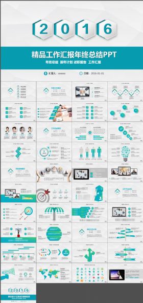【精选】工作汇报年终总结计划商务PPT模板