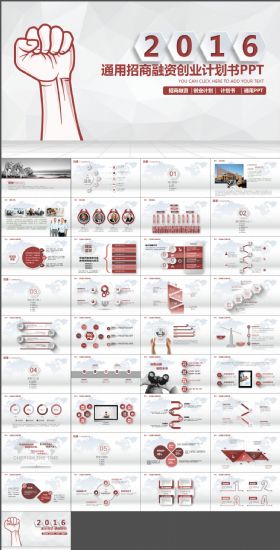 通用招商融资创业项目计划PPT