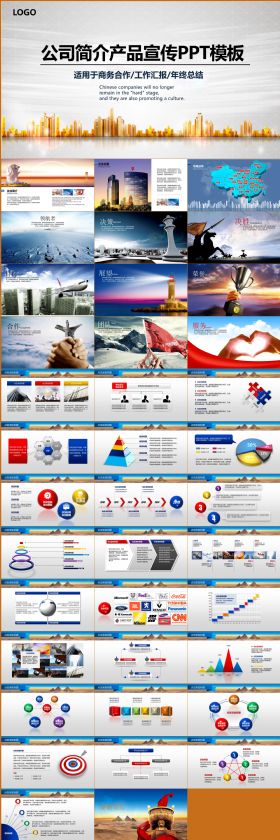 【企业宣传】大气公司企业介绍产品宣传动态PPT模板