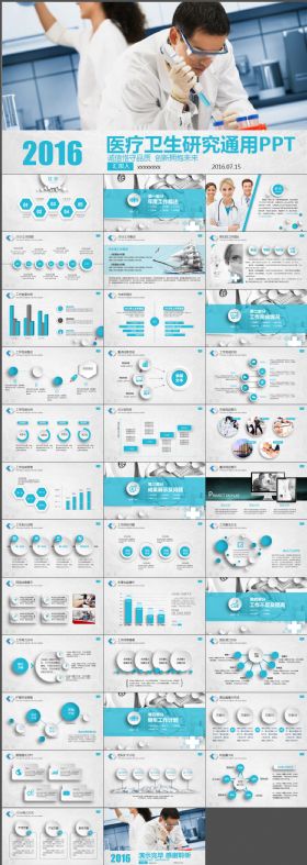 医学药品卫生研究专用PPT模板